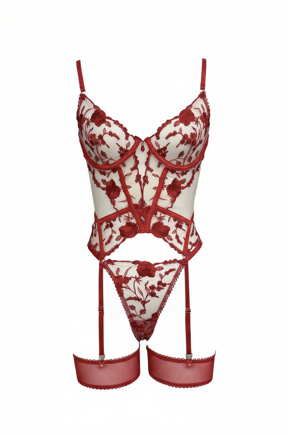 Marisela Red Lingerie Set
