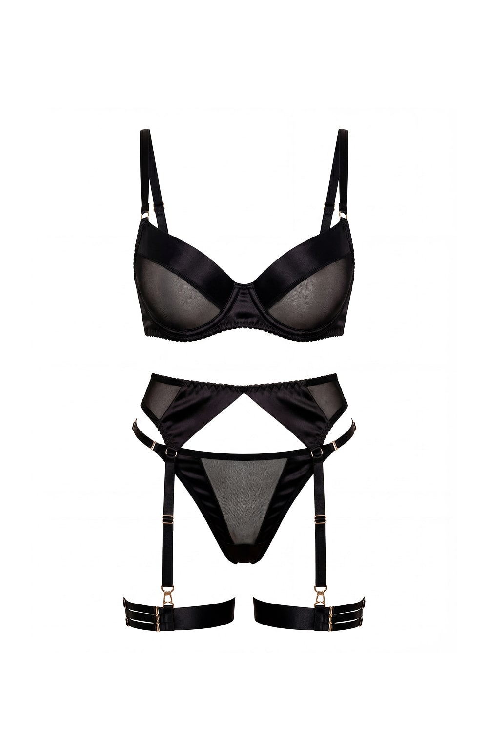 Powder Black Lingerie Set